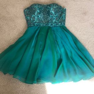 Turquoise Sherri Hill Dress